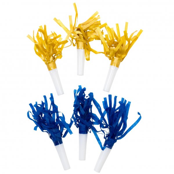 Festsprøytetupper 13 cm, 6 stk - Blå og gull Festsprøytetupper 13 cm, 6 stk - Blå og gull