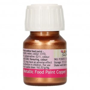 Spiselig farge - FunCakes - Metallisk kobber - 30 ml