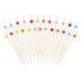 Snackpinner/Drikkepinner - Sm� blomstermiks - 12 cm - 25 stk