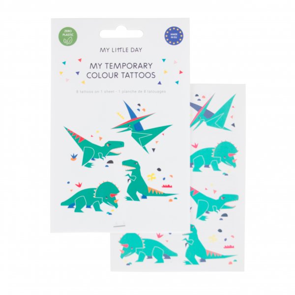 Tatoveringer - Dinosaurer - 8 stk
