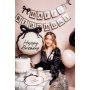 Bursdagsbanner - Kremsvart - 100 cm Bursdagsbanner - Kremsvart - 100 cm