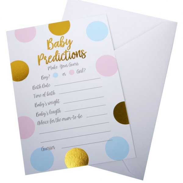Gjett babyen - Pattern Works - 10-pakning med "fyll-inn-det-blanke"-kort til babyshower Gjett babyen - Pattern Works - 10-pakning med "fyll-inn-det-blanke"-kort til babyshower