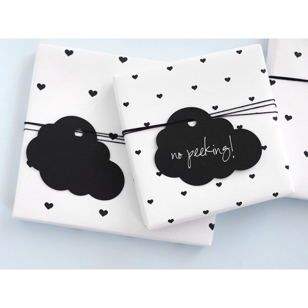 Tagger - Skyer - Svart - 6 stk