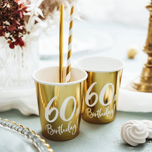 Pappmuggar - Guldmetallic - 60