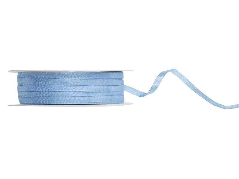 Satengbånd – Tåkeblå – (Bredde: 3 mm) – 50 meter