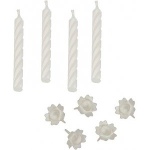 Kakelys - Hvite - 24-pakning