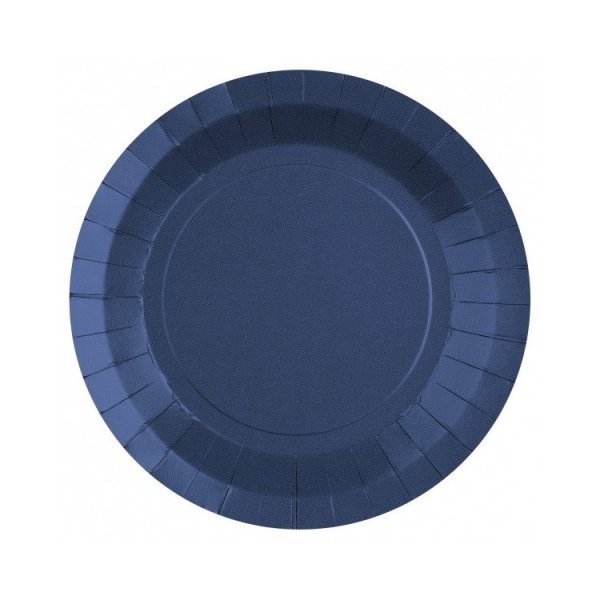Papirtallerkener - Marineblå - 22 cm - 10-pakning Papirtallerkener - Marineblå - 22 cm - 10-pakning