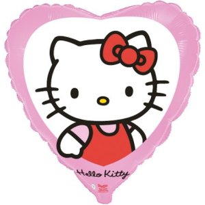 Folieballong - Hello Kitty - Hjerte - 46 cm