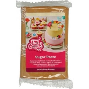 Sukkerpasta - Teddybjrn Brun - Funcakes - 250 g
