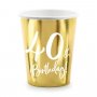 Pappmuggar - Guldmetallic - 40