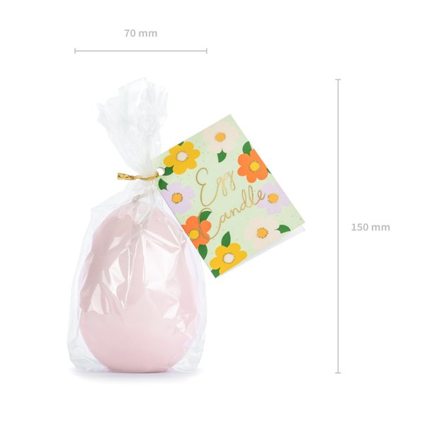 Stearinlys - Egg - 10 cm - Lys rosa Stearinlys - Egg - 10 cm - Lys rosa