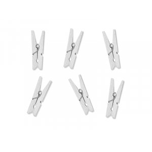 Mini klesklyper - Hvite - 20-pakning Mini klesklyper - Hvite - 20-pakning