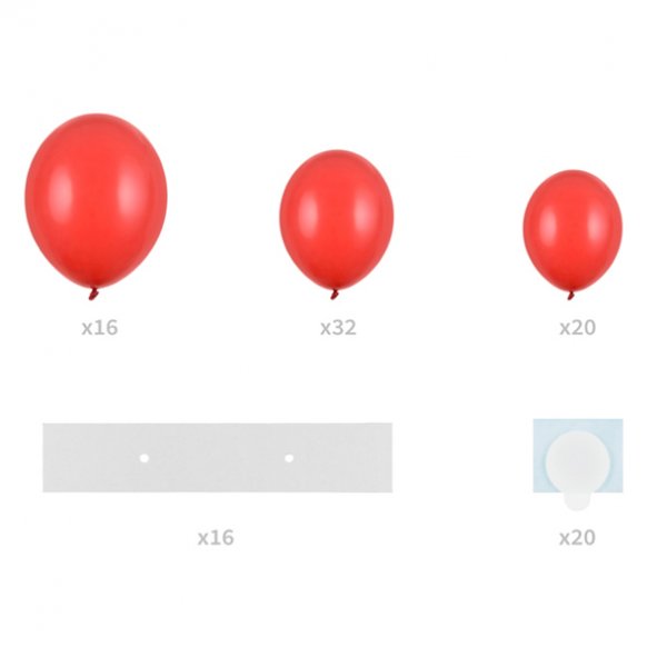 Ballonggirlande - Rødt hjerte Ballonggirlande - Rødt hjerte