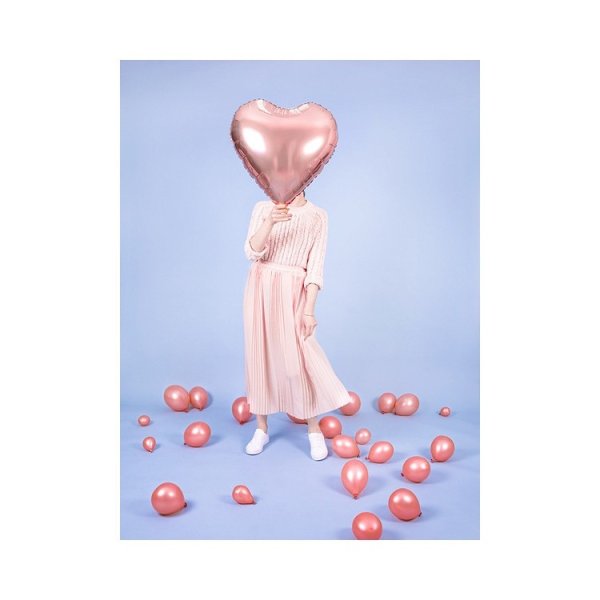 Folieballong - Hjerte - Roségull - 61 cm Folieballong - Hjerte - Roségull - 61 cm