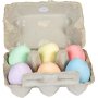 Gatefargestifter - Egg - Pastellfarger - 6-pakning