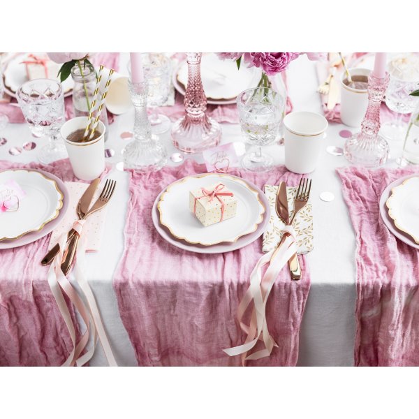 Kortholder - Hjerter - Rosgull - 10-pakning