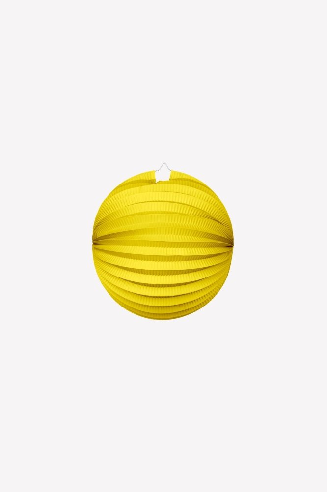 Lanterne – Papir – Gul – 25 cm – Lamper og lykter til bryllup, Bryllupsdekorasjoner