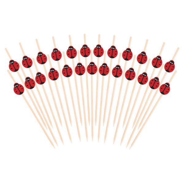 Snackpinner/Drikkepinner - Marih�ner - 12 cm - 25 stk