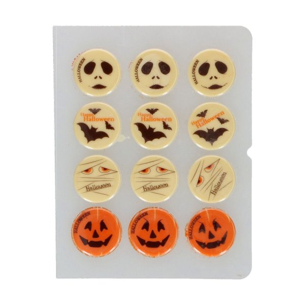 Sjokoladedekorasjon Halloween Ø3,8 cm - 12-pakning Sjokoladedekorasjon Halloween Ø3,8 cm - 12-pakning
