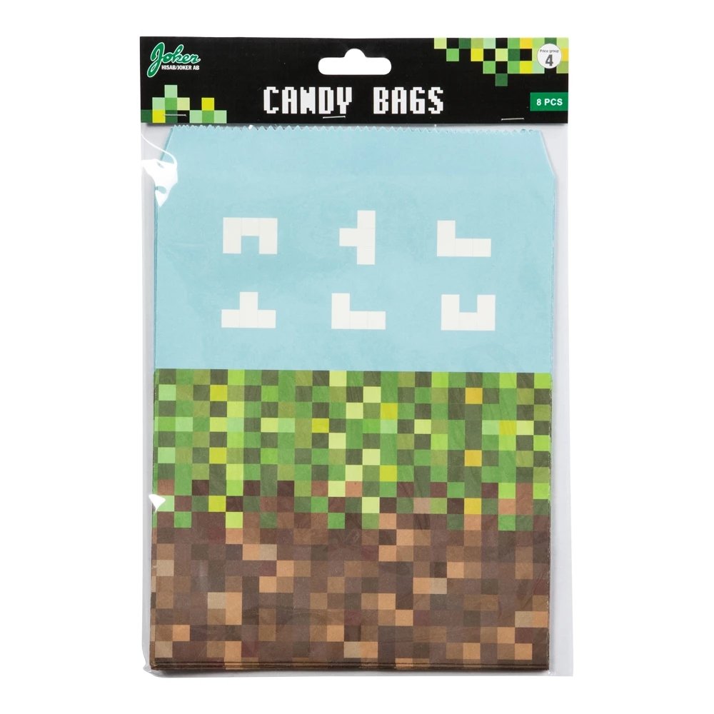 Godteriposer – Pixel/Gaming – 8-pakning – Godteriposer, Godteriposer og snackbokser