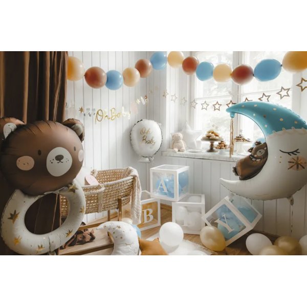 Folieballong - Teddybjørn på månen - Blå Folieballong - Teddybjørn på månen - Blå