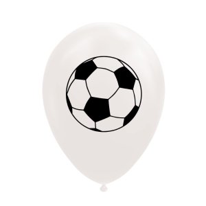 Ballonger - Fotball - Hvit - 30 cm - 8 stk