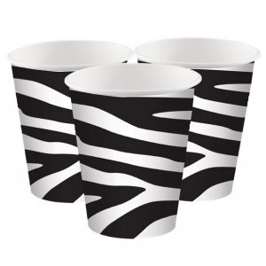 Papirkopper - Zebra - 8-pakning Papirkopper - Zebra - 8-pakning