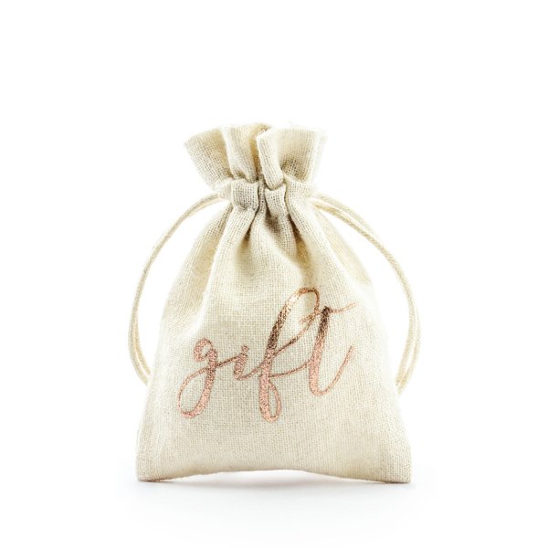 Stoffposer - Gaveposer - Roségull - 10-pakning Stoffposer - Gaveposer - Roségull - 10-pakning