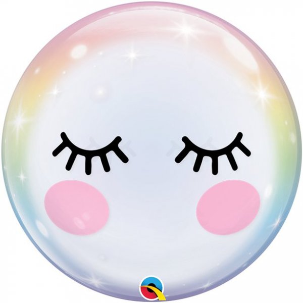 Folieballong - Sleeping eyes - Pastell