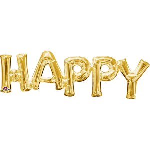 Folieballong - Glad - Gull Folieballong - Glad - Gull