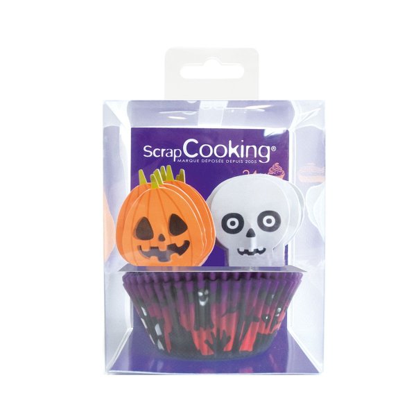 Cupcakeformer med topping Halloween - 24-pakning Cupcakeformer med topping Halloween - 24-pakning