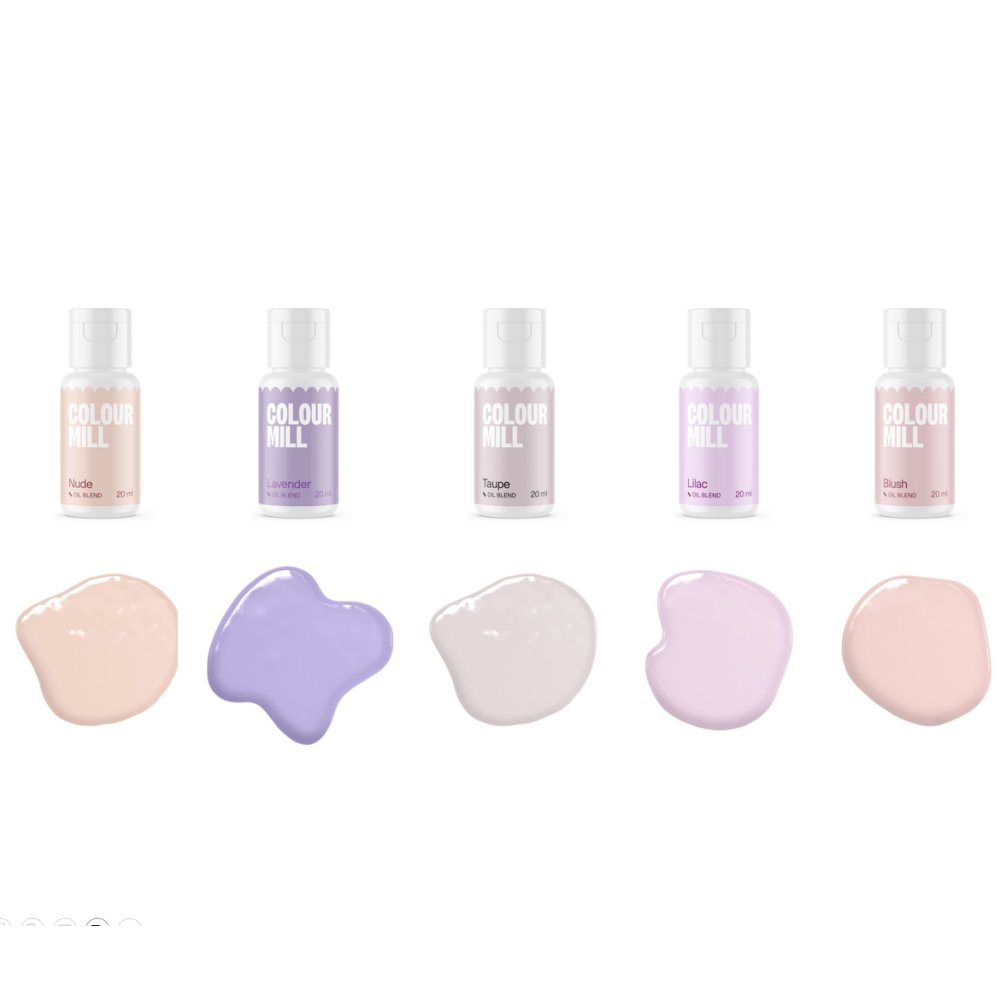 Colour Mill-pakke Mild lilla/rosa pasteller 5 x 20 ml - Komplette pakker