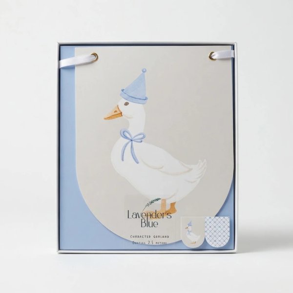 Vimpelgirlander - Bursdagsand - Lavendelbl� - 3,5 m