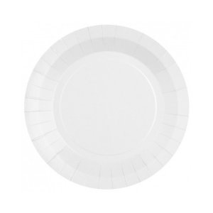 Papptallerkener - Hvite - 22,5 cm - 10-pakning