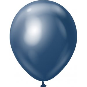 Ballonger ensfarget - Premium 45 cm - Marinebl Krom