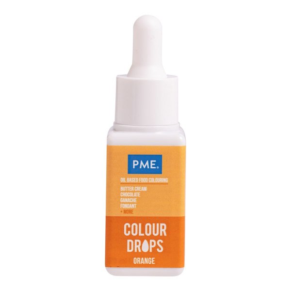 PME Fargedr�per - Oljebasert konditorfarge - Oransje - 20 ml