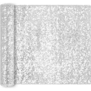 Løper - Glitrende sølv - 200x28 cm Løper - Glitrende sølv - 200x28 cm