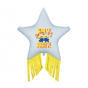 Folieballong - Minions - Stjerne med dusk - 72 cm Folieballong - Minions - Stjerne med dusk - 72 cm