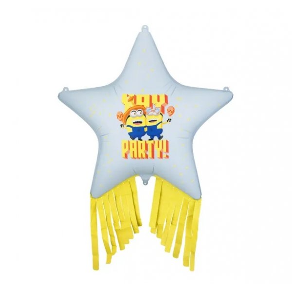 Folieballong - Minions - Stjerne med dusk - 72 cm Folieballong - Minions - Stjerne med dusk - 72 cm