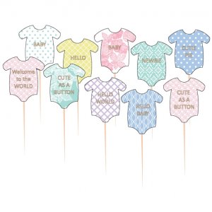 Kakevalg - Babybodyer - Pastell - 10-pakning