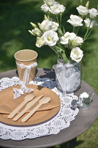 Blondebnd - 10 mm - Hvit