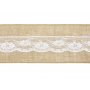 Stolsrosett - Jute/Spets