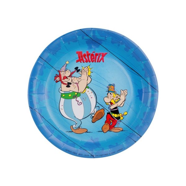 Papptallerkener - 23 cm - Asterix - 8 stk