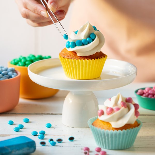 Melkesjokoladeperler/linser - Lyseblå - 80 g Melkesjokoladeperler/linser - Lyseblå - 80 g