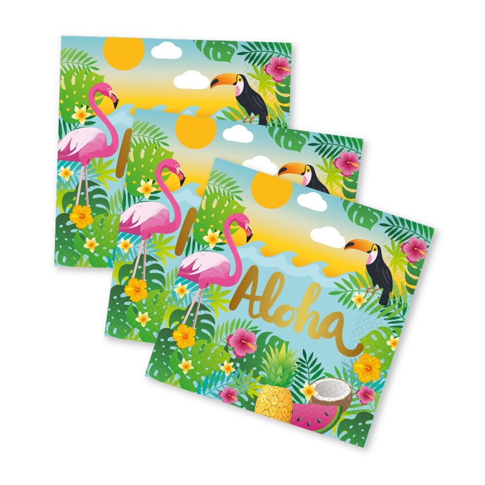 Servietter – Aloha – 33×33 cm – 20-pakning – Servietter, Borddekking