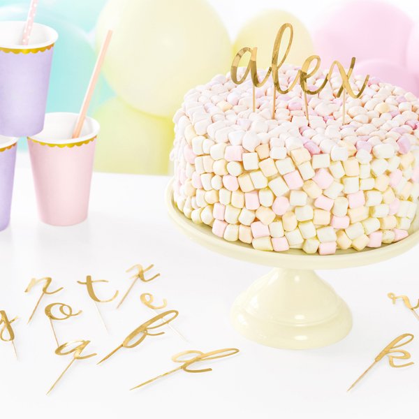 Kakepynt - AZ - Gull metallic Kakepynt - AZ - Gull metallic