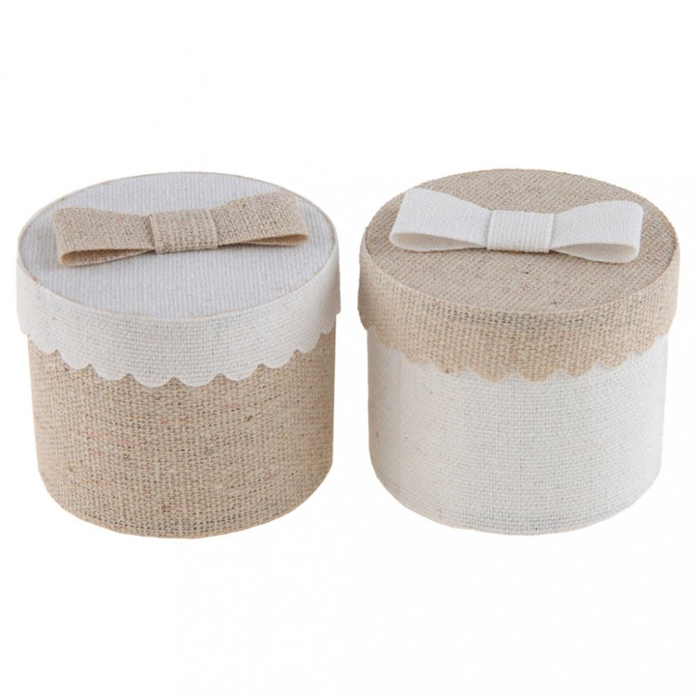 Runde esker – 4-pakning – Beige – Babyshower-gaver, Baby Shower
