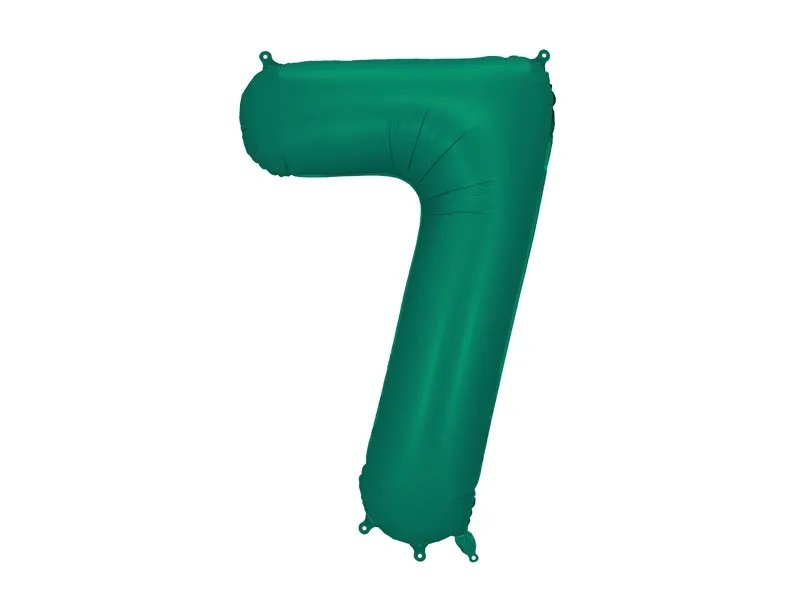 Tallballong – Flaskegrønn – 86 cm – Tall: 7 – Tallballonger, Ballonger
