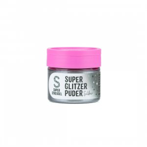 Spiselig glitter - Super Streusel - SuperLustreDust - S�lv - 10 g
