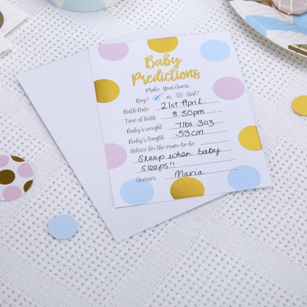 Gjett babyen - Pattern Works - 10-pakning med "fyll-inn-det-blanke"-kort til babyshower Gjett babyen - Pattern Works - 10-pakning med "fyll-inn-det-blanke"-kort til babyshower